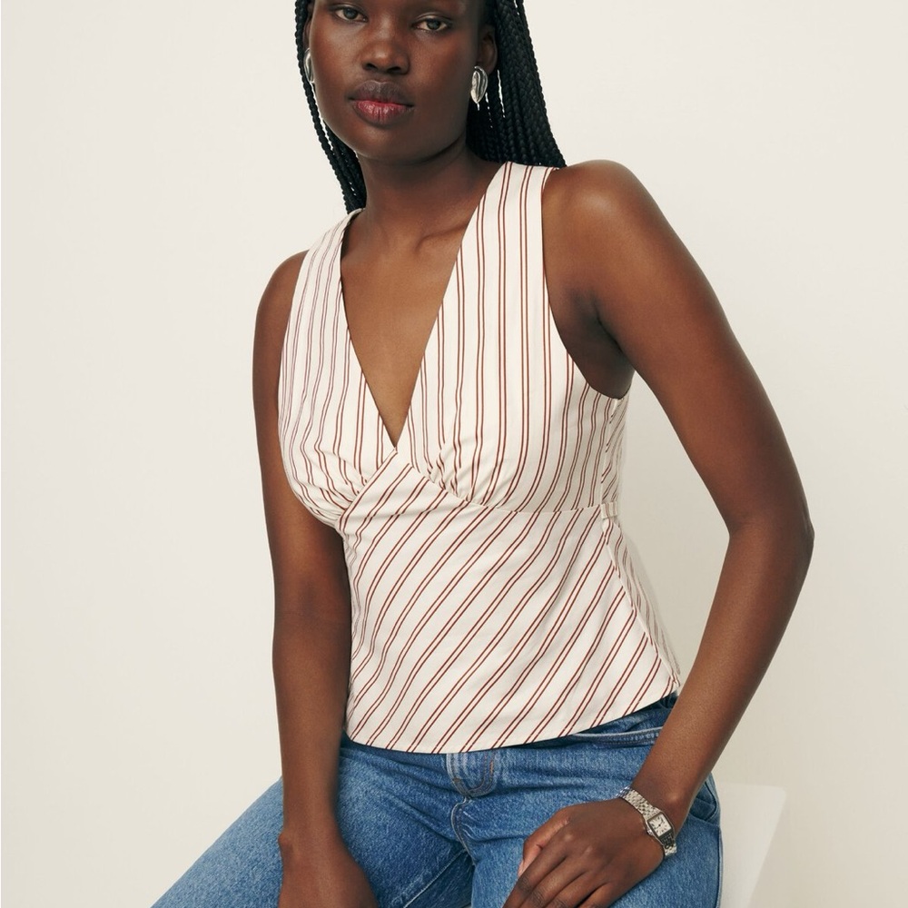 New with tags Reformation Meg top in August stripe
